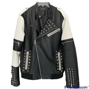 INC Faux Leather Moto Jacket